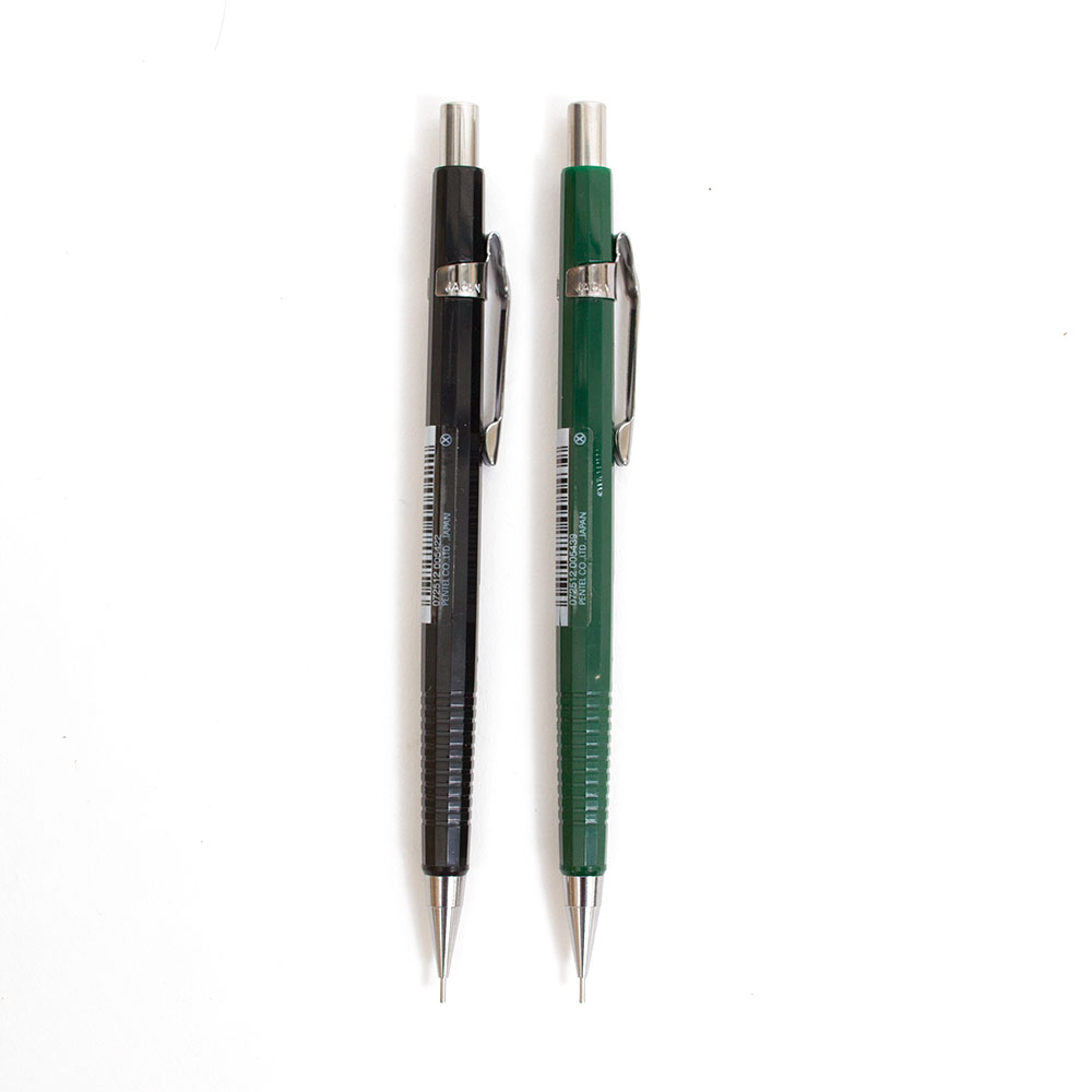 Pentel, Mechanical, Pencil, 0.5mm, Black or Green